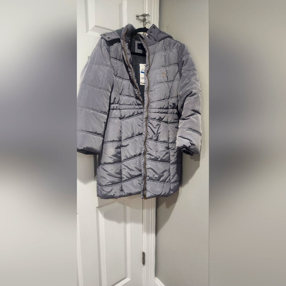 NEW WITH TAGS Calvin Klein Puffer Jacket Coat Kids Size 16 XL Dark Grey